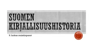 Evolution of Finnish Literature: From Oral Tradition to Realism