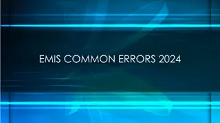 Troubleshooting and Correcting EMIS Common Errors Guide