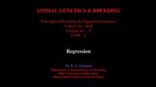 Animal Genetics & Breeding Principles: Regression in Genetics