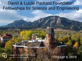 David & Lucile Packard Foundation Fellowships for Science and Engineering