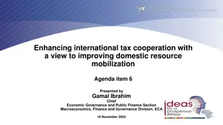 Enhancing International Tax Cooperation for Domestic Resource Mobilization