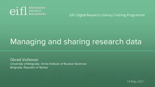 Research Data Management and Open Science Initiatives in Serbia
