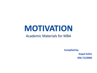 Understanding Motivation in Academic and Work Settings