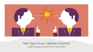 Analyzing Opinion Columns in English Language and Literature Papers