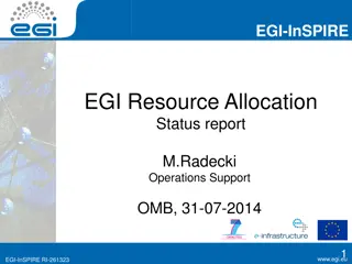 EGI Resource Allocation Status Report and Support Overview