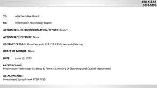 ALA Information Technology Strategy & Project Summary Report