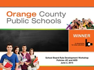 School Board Rule Workshop Policies and Revisions