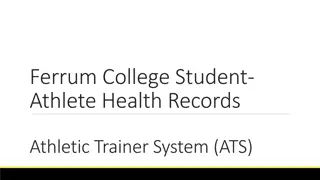 Ferrum College Student-Athlete Health Records System Instructions