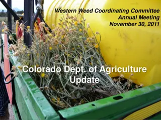 Updates and Challenges in Western Weed Coordination Meeting 2011 Colorado