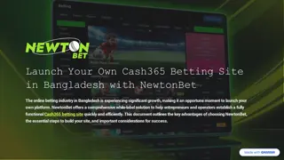 Launch Your Own Cash365 Betting Site in Bangladesh with NewtonBet
