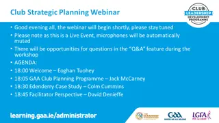Club Planning Programme: A Comprehensive Guide for GAA Clubs