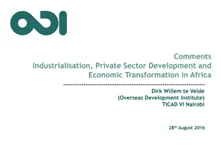 Private Sector Development and Economic Transformation in Africa