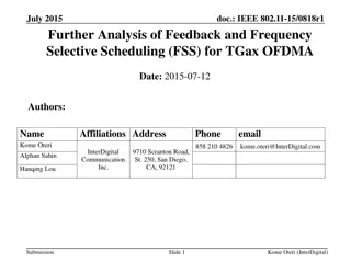 Analysis of Feedback and Frequency Selective Scheduling for TGax OFDMA