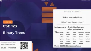 Exploring Binary Trees in CSE 123 Winter 2025