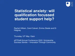 Statistical Anxiety and Qualification-Focused Student Support at eSTEeM Annual Conference 2022