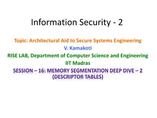 Memory Segmentation Deep Dive: Descriptor Tables Overview