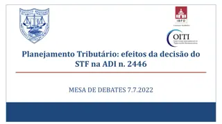 Effects of STF Decision in ADI 2446 on Tax Planning - Academic Cooperation on Tax Law