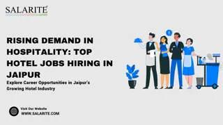 Rising Demand in Hospitality Top Hotel Jobs Hiring in Jaipur