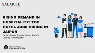 Rising Demand in Hospitality Top Hotel Jobs Hiring in Jaipur