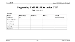 IEEE 802.11-25/413r0 Supporting EMLSR STAs under CBF