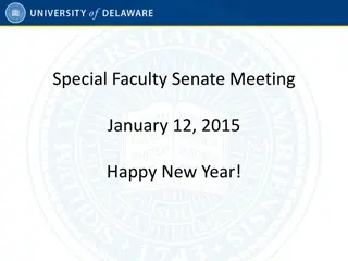 Faculty Senate Meeting Highlights and Policy Changes - January 12, 2015