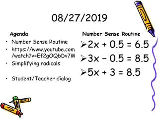 Learning Mathematics: Number Sense, Radicals, and Evaluating Expressions