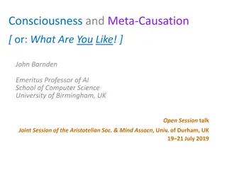 Understanding Meta-Causation in Consciousness by John Barnden