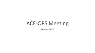 International Collaboration Plans: ACE-OPS Meeting Updates