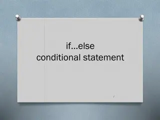 Introduction to If-Else Conditional Statements and Syntax