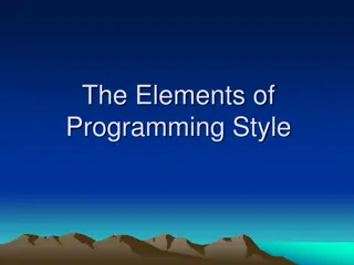 Effective Programming Style Guidelines