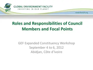 Understanding Stakeholder Roles in GEF Activities