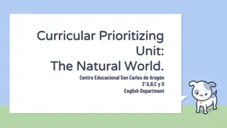 Exploring the Natural World: Can and Can't Lesson Unit