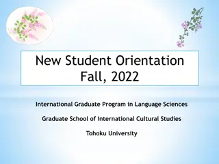 International Graduate Program in Language Sciences 2022 New Student Orientation