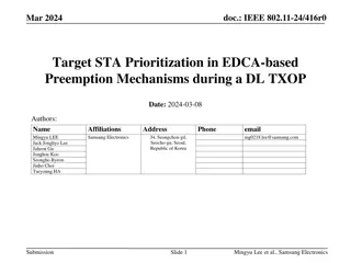 EDCA-Based Preemption Mechanisms for Target STA Prioritization