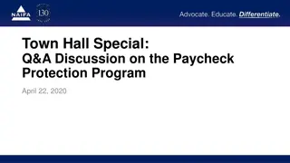 Discussion on Paycheck Protection Program - Q&A Session with Experts