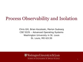 Process Observability, Isolation, and Performance Monitoring Techniques