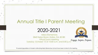 Nebo Elementary Title I Parent Meeting 2020-2021 Overview