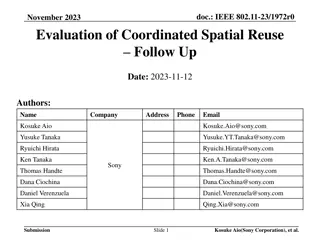 Evaluation of Coordinated Spatial Reuse in Multi-AP Environments