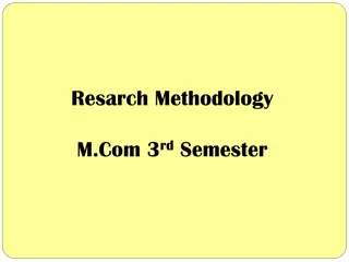 Understanding Sampling Methods in Research Methodology for M.Com 3rd Semester