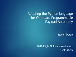Adopting Python for On-board Programmable Payload Autonomy