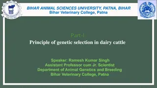 Principles of Genetic Selection in Dairy Cattle and Quantitative Genetics Overview
