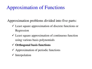 Advanced Approximation Techniques for Functions