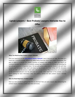 Liptak Lawyers – Best Probate Lawyers Adelaide Has to Offer