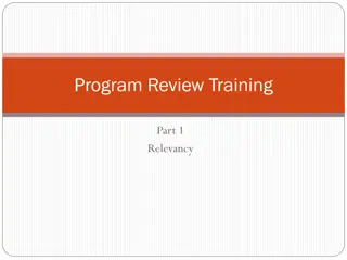 Effective Program Review Training for Comprehensive Evaluation and Planning