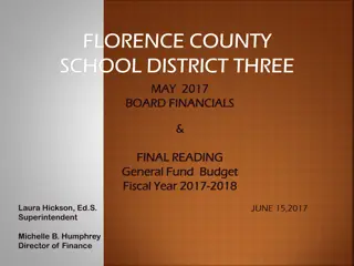 Florence County School District Three Financial Information and Goals