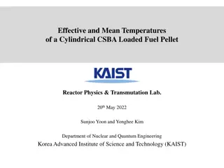 Effective and Mean Temperatures of a Cylindrical CSBA-Loaded Fuel Pellet Reactor