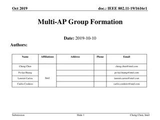 IEEE 802.11-19/1616r1 Multi-AP Group Formation Study