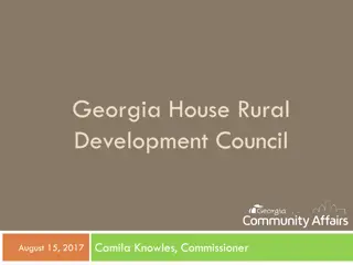 Georgia Rural Development Council Programs and Funds Overview
