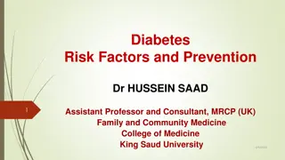 Diabetes Risk Factors, Prevention, and Epidemiology Overview
