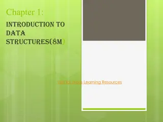 Introduction to Data Structures and User-Defined Types